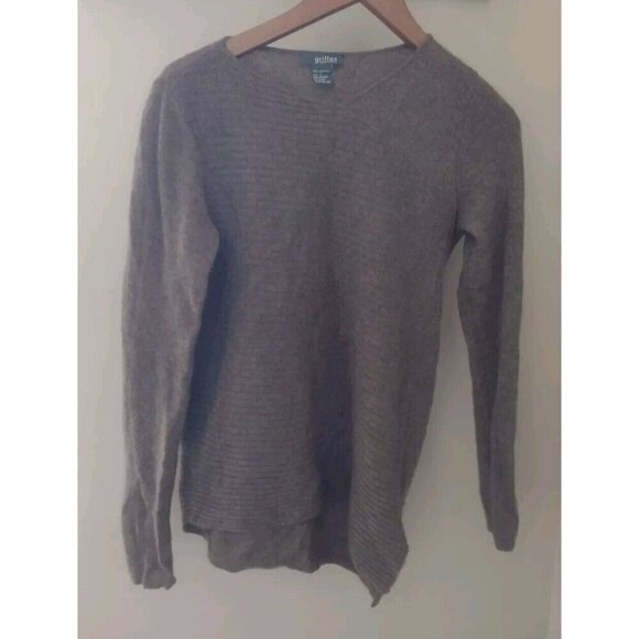 Griffen 100% Cashmere Sweater Size Small Ribbed Lagenlook Capsule Minimalist - Picture 1 of 8